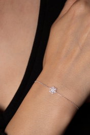 Heliophilia Silver Pulsera de Plata de Ley 925 con Refuerzo de Rodio